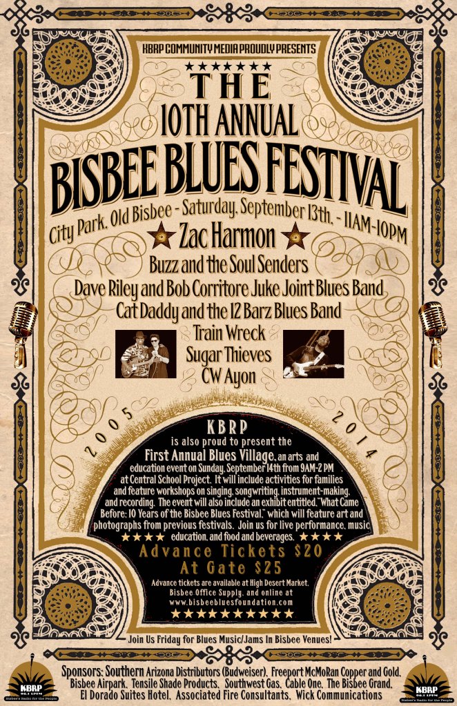 A2014Sept13Bisbee Blues Poster 2