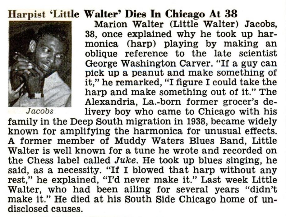 LittleWalterJetObitMarch1968